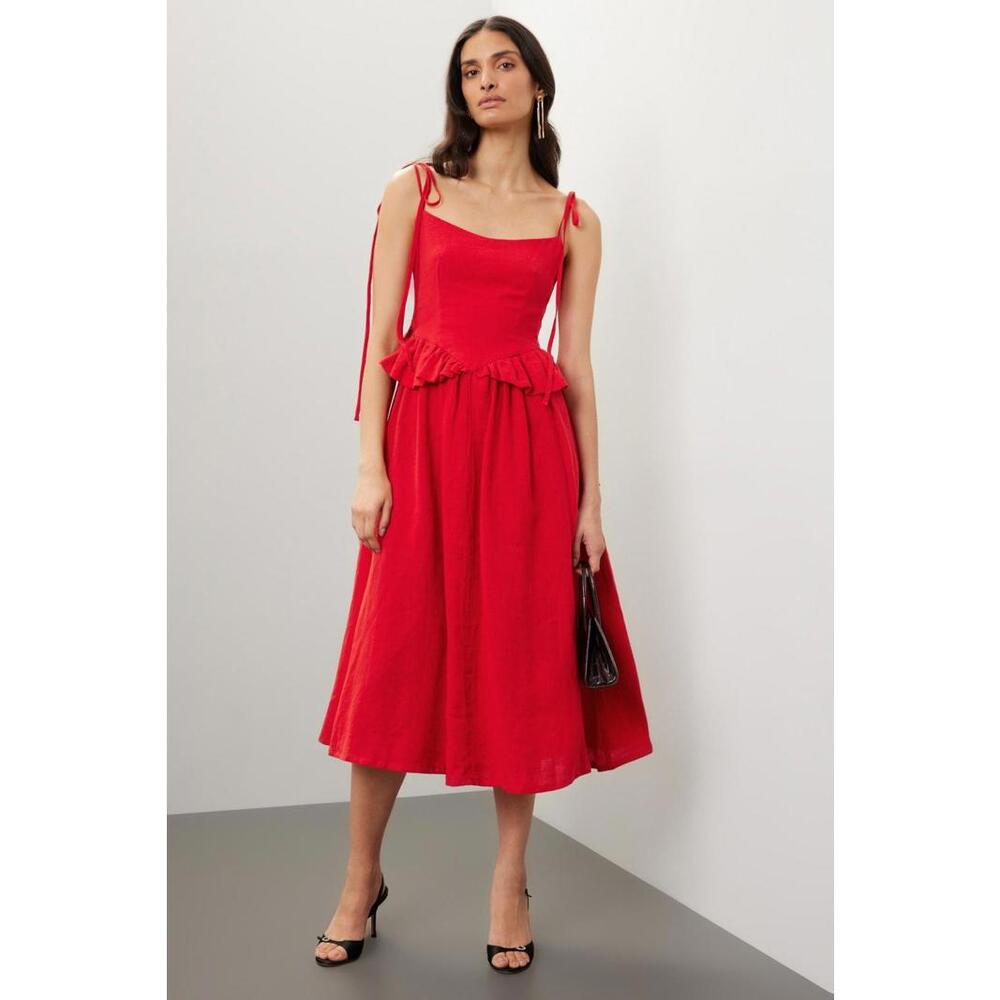 Eliza Faulkner Red Tessa Dress Size S/P